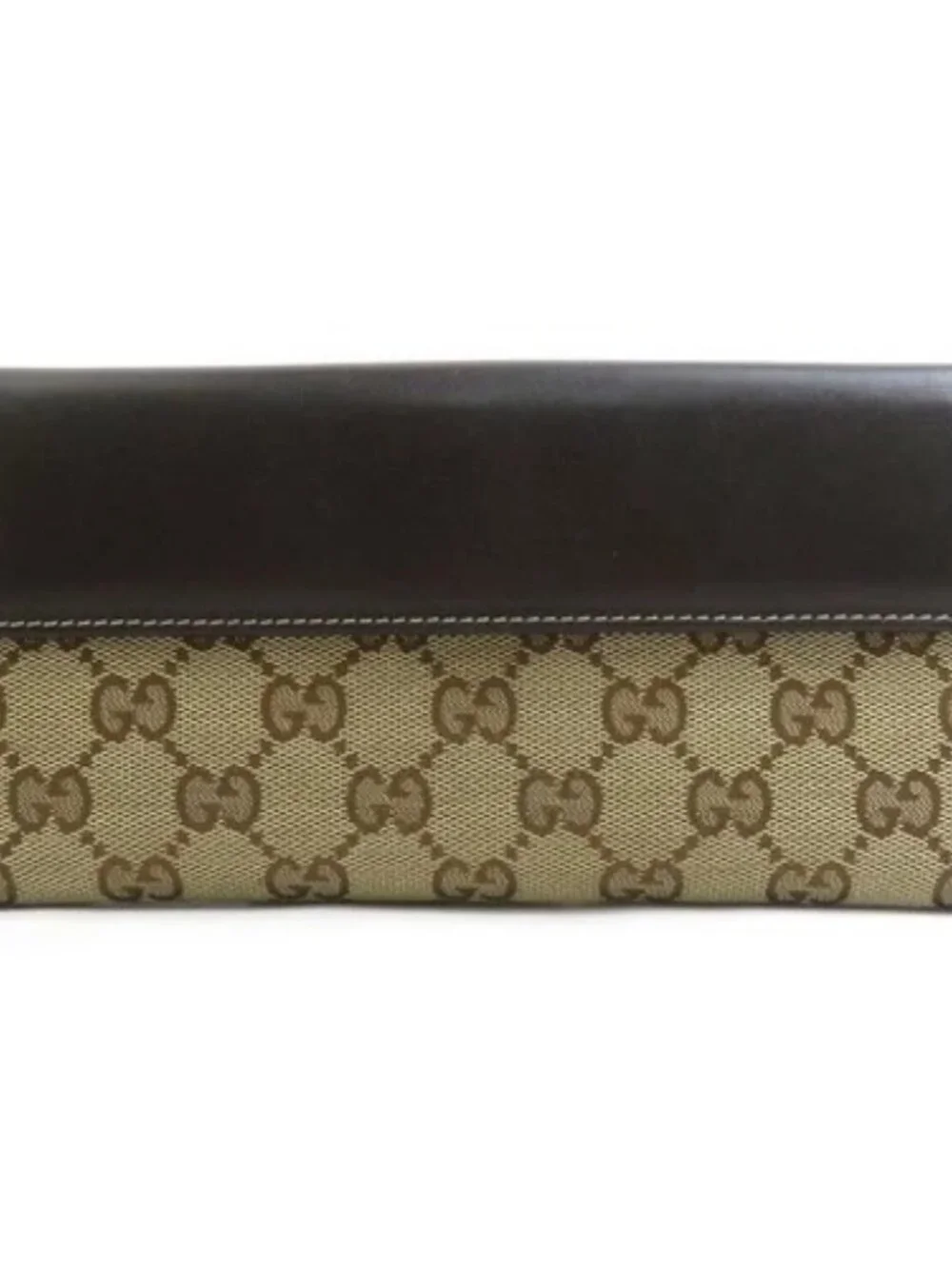 Auth GUCCI Bifold Long Wallet Brown GG Canvas/Leather/Goldtone - h31800g - Picture 2 of 11